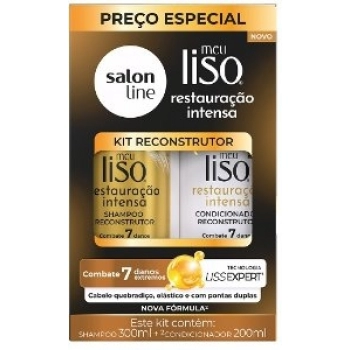 KIT SH 300ML+COND 200ML S LINE MEU LISO RESTAURACAO INTENSA