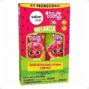 KIT SH 300ML+COND 200ML S LINE MEU LISO KIDS MELANCIA