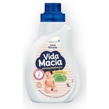 LAVA ROUPAS LIQUIDO VIDA MACIA 1L GLICERINA E ALGODAO
