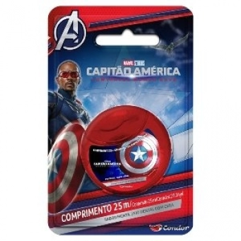 FIO DENTAL CONDOR INF 25M CAPITAO AMERICA ADMIRAVEL MUNDO NOVO CERA MENTA