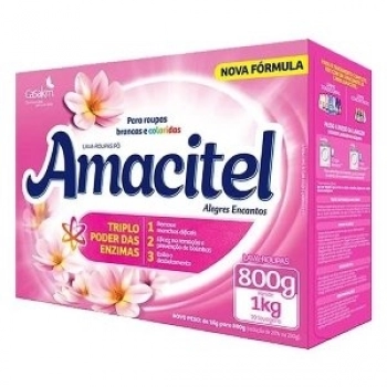 LAVA ROUPAS CARTUCHO AMACITEL 800G ALEGRES ENCANTOS