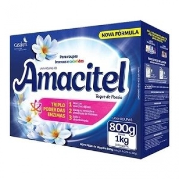 LAVA ROUPAS CARTUCHO AMACITEL 800G TOQUE DE POESIA