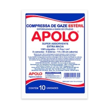 COMPRESSA APOLO 5G GAZE ESTERIL 11 FIOS
