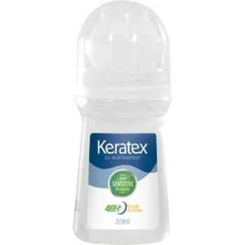 DES ROLL ON KERATEX 55ML SENSITIVE ZERO ALCOOL TRANSP 48H