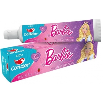 GEL DENTAL CONDOR ACIMA 6 ANOS 50GR BARBIE C/ FLUOR