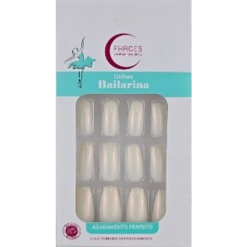 UNHAS FHACES BAILARINA C/28 PEROLA METALICA