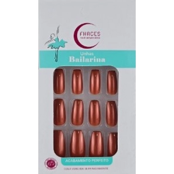UNHAS FHACES BAILARINA C/28 BRONZE METALICA