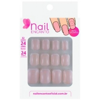 UNHAS FHACES FRANCESAS C/24 ADESIVOS AUTOCOLANTES ROSA