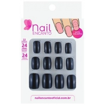 UNHAS FHACES ADESIVOS AUTOCOLANTES C/24 CURTA PRETA