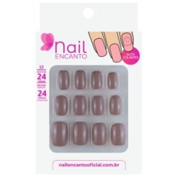 UNHAS FHACES ADESIVOS AUTOCOLANTES C/24 CURTA NUDE