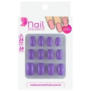 UNHAS FHACES ADESIVOS AUTOCOLANTES C/24 CURTA LAVANDA