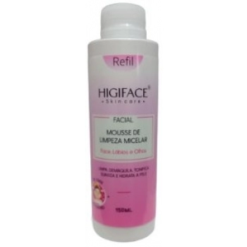 MOUSSE MICELAR HIGIFACE 150ML LIMPEZA FACIAL REFIL