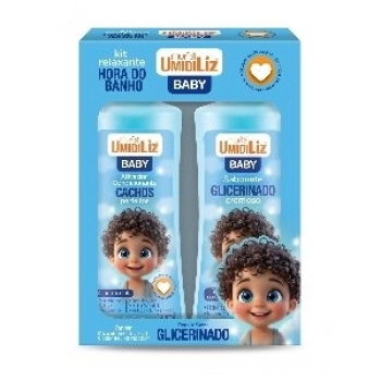 KIT SAB LIQ GLICERINADO E ATIVADOR UMIDILIZ 150ML BABY AZUL