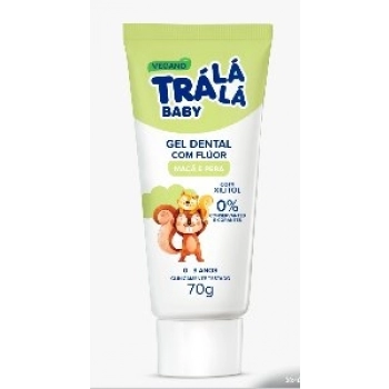 GEL DENTAL BABY TRA LA LA 70G COM FLUOR MACA E PERA