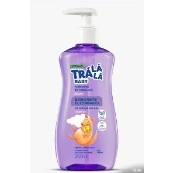 SAB LIQ TRA LA LA BABY 250ML CABECA AOS PES GLICERINA EXTRA LAVANDA