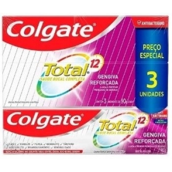 PACK CR DENTAL COLGATE C/03 90G TOTAL GENGIVA REFORCADA LV+ PG-