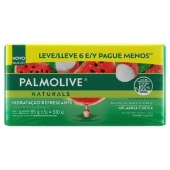PACK SAB PALMOLIVE NATURALS LV6 PG MENOS 85G HIDR REF MELANCIA E LICHIA