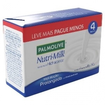 PACK SAB PALMOLIVE NUTRI-MILK C/04 85G HIDRATACAO PROLONGADA LV+ PG-