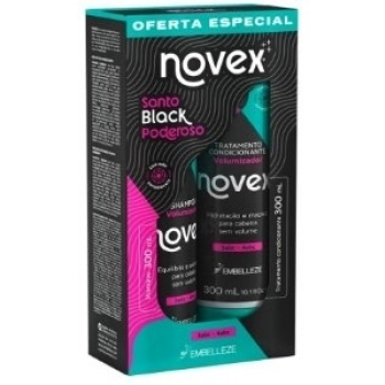 KIT NOVEX SH+COND 300ML MEUS CACHOS SANTO BLACK PODER