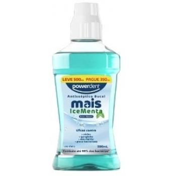 ENX BUCAL POWERDENT LV500ML PG350ML ZERO MAIS ICE MENTA