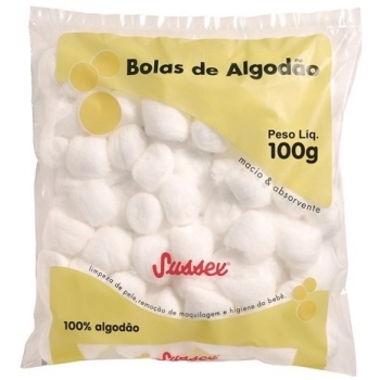 ALGODAO SUSSEX 100GR BOLAS BRANCA