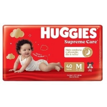 FRALDA HUGGIES SUPREME CARE C/40 M