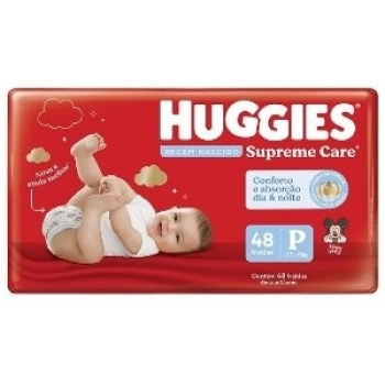 FRALDA HUGGIES SUPREME CARE C/48 P RECEM NASCIDO