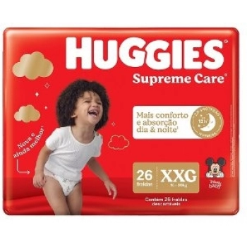 FRALDA HUGGIES SUPREME CARE C/26 XXG