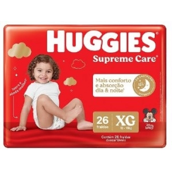 FRALDA HUGGIES SUPREME CARE C/26 XG