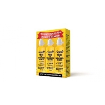KIT TONICO CAP GOTA DOURADA FORTALECIMENTO C/03 100ML ALHO