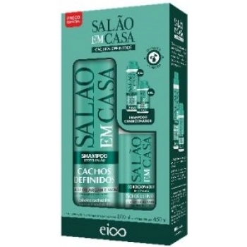 KIT EICO SH 800ML+COND 450ML SALAO EM CASA CACHOS