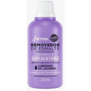 REMOVEDOR DE ESM FARMAX 100ML SEM ACETONA LAVANDA