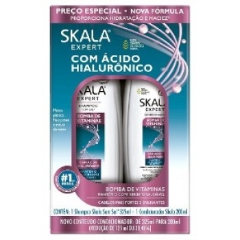 KIT SH 325ML + COND 200ML SKALA BOMBA C/ACIDO HIALURONICO