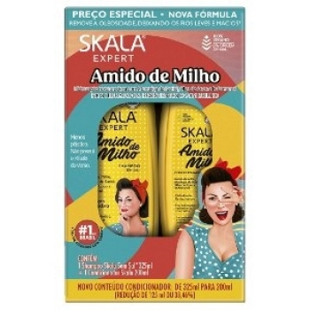 KIT SH 325ML + COND 200ML SKALA EXPERT AMIDO DE MILHO