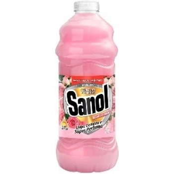 DESINFETANTE SANOL 2L INFUSAO DE ROSAS LEITOSO