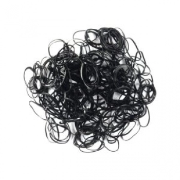 ELASTICO P/ CABELO SANTA CLARA PEQ C/200 PRETO