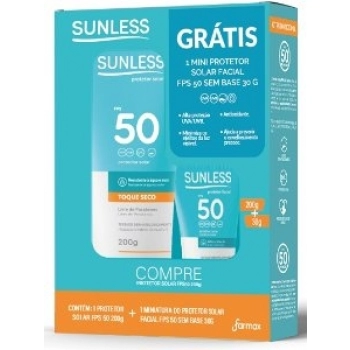 KIT PROT SOLAR SUNLESS FPS 50 200G GTS MINI FACIAL FPS 50 30G