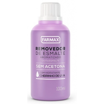 REMOVEDOR DE ESM FARMAX 100ML SEM ACETONA UVA