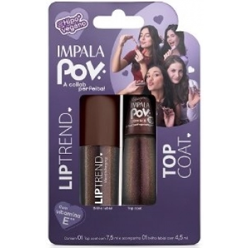 KIT IMPALA POV TOP COAT+GLOSS LABIAL MARCELLA