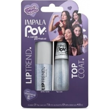 KIT IMPALA POV TOP COAT+GLOSS LABIAL MARIA NICOLLY