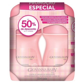 KIT GIOVANNA BABY DES ROLL ON FEM C/2 50ML CLASSIC
