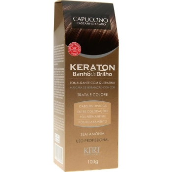 TONALIZANTE BANHO BRILHO KERATON 100GR CAPUCCINO CASTANHO CLARO
