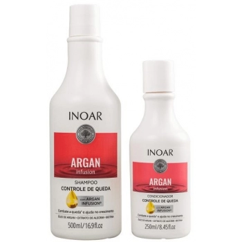 KIT INOAR SH 500ML+COND 250ML ARGAN CONTROL QUEDA