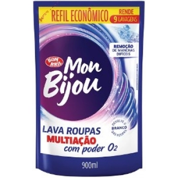 BOMBRIL LAVA ROUPAS MON BIJOU 12/900ML M.AÇÃO AZUL SACHET