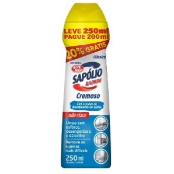 BOMBRIL SAPOLIO CREMOSO 12/250ML CLASSICO PROMO 20% GRATIS