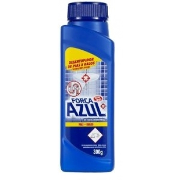 BOMBRIL DESENTUPIDOR FORCA AZUL PÓ 12/300G P/ PIAS E RALOS