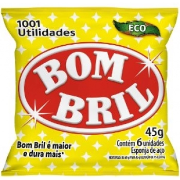 LA DE ACO BOMBRIL C/06 45G CX 20.0