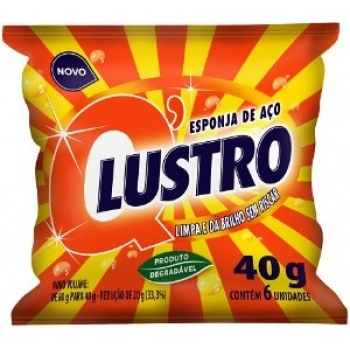 LA DE ACO Q LUSTRO BOMBRIL 40G CX 16.0