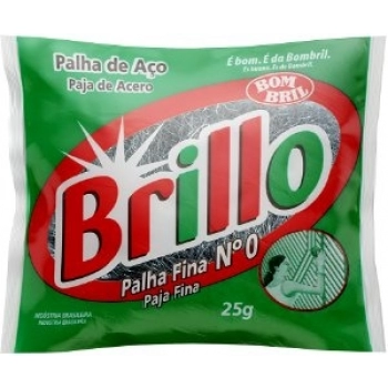 BOMBRIL PALHA DE ACO BRILLO N 0 25 GR FD/20