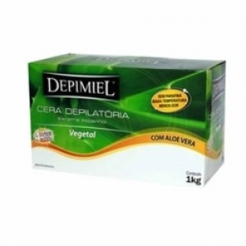 CERA DEPILATORIA DEPIMIEL 1KG VEGETAL EM PEROLAS